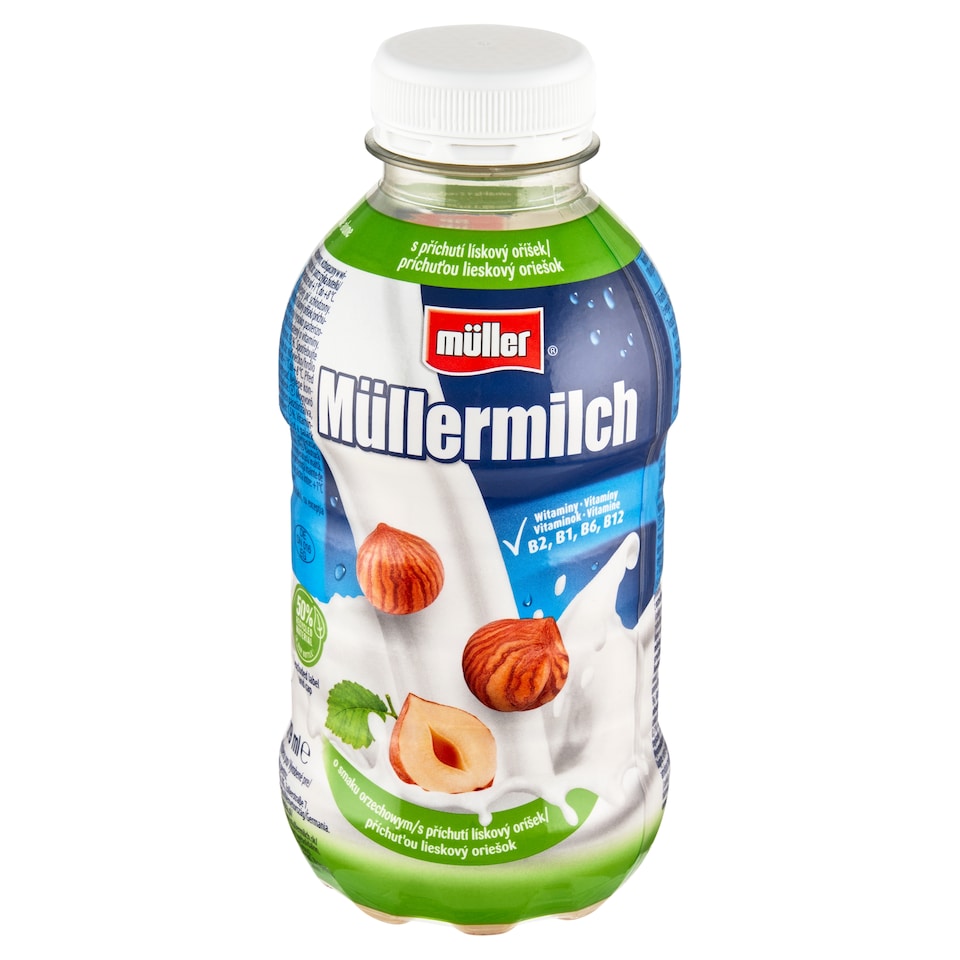 Müller Müllermilch Mléčný nápoj s příchutí lískový oříšek 400g