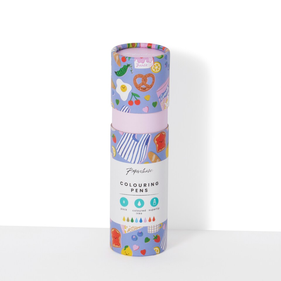 image 1 of Paperchase Deli 8 Pack Colouring Pens
