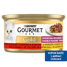 GOURMET GOLD Canned Food for Cats Beef Chicken 85g