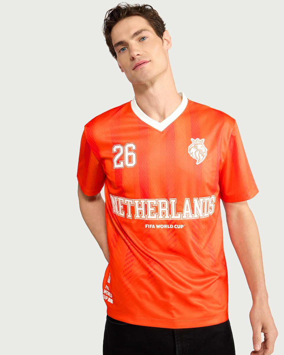 image 1 of Netherlands Fifa World Cup T-Shirt in Orange