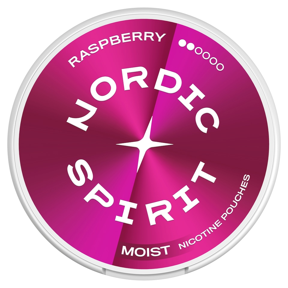 image 1 of Nordic Spirit Raspberry Regular - Tobacco Free Nicotine Pouches 20 Pack 6mg 14g