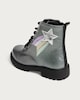image 3 of F&F Girls Metallic Lace Up Ankle Boots in Multi