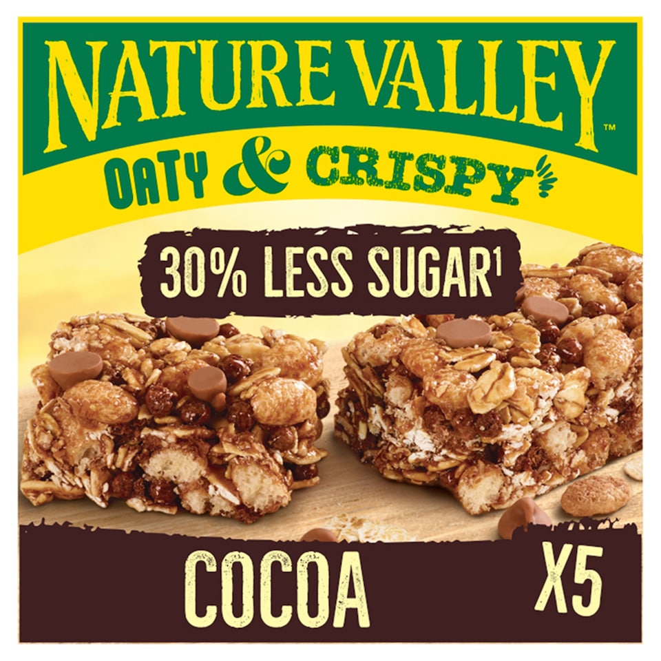 image 1 of Nature Valley Cereal Bar Oaty & Crispy Cocoa 5X23g