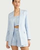 image 2 of F&F Pure Linen Tailored Single Breasted Blazer in Blue