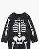 image 3 of F&F Baby Pure Cotton Halloween Skeleton Sleepsuit in Black