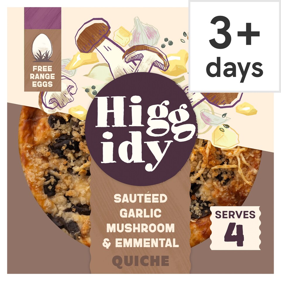 image 1 of Higgidy Garlic Mushroom & Emmental Quiche 400g