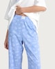 image 1 of F&F Pure Cotton Printed Pyjama Bottoms in Blue