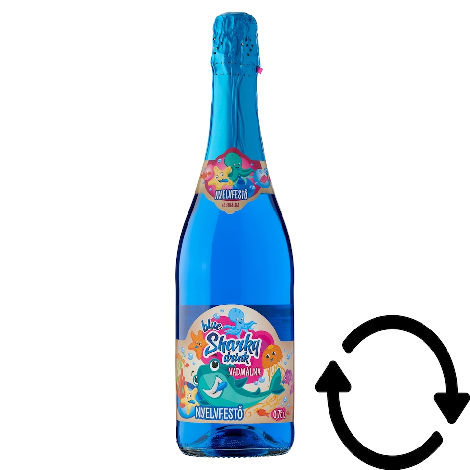 Sharky alkoholmentes vadmálna ízű szénsavas üdítőital édesítőszerekkel 0,75 l