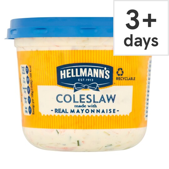 Hellmann's Coleslaw With Real Mayonnaise 250G Tesco Groceries