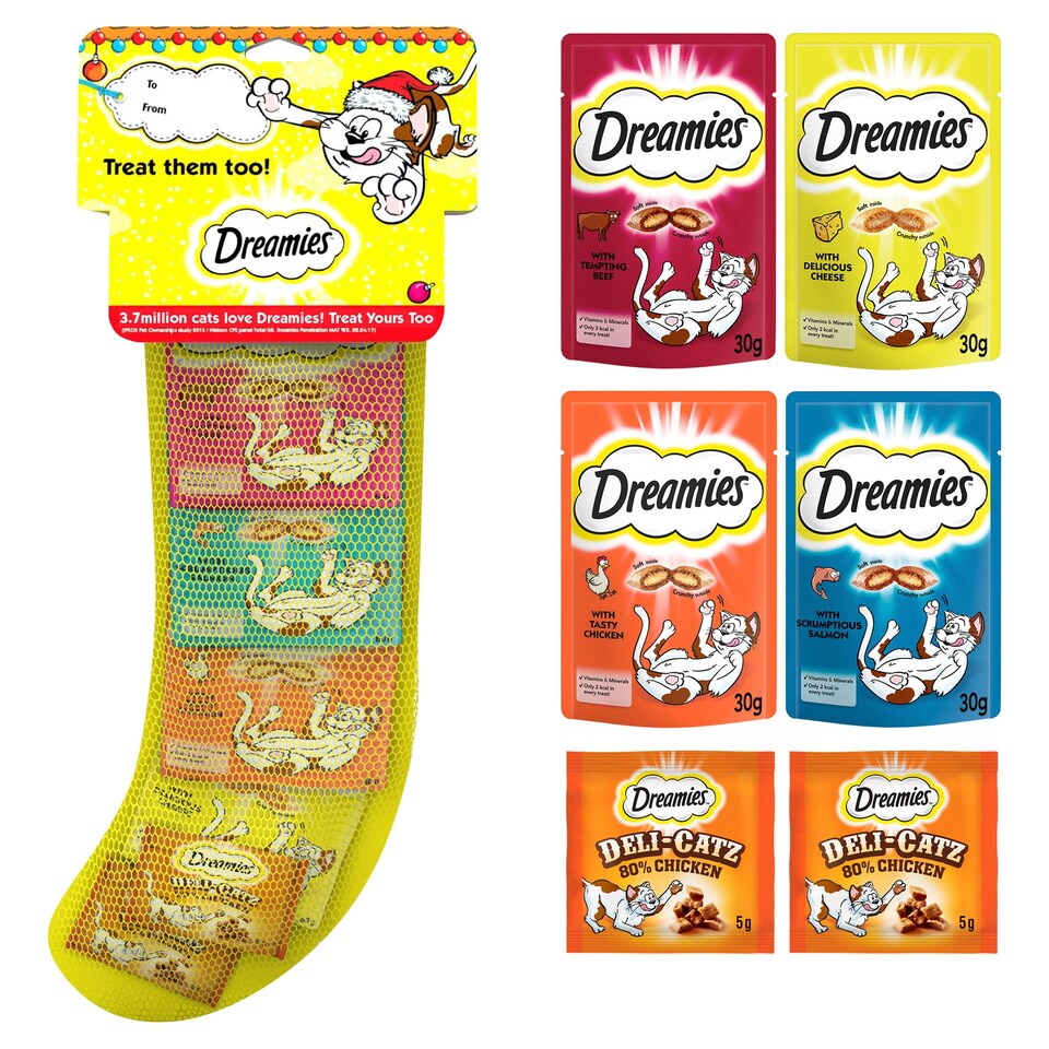 image 1 of Dreamies Xmas Stocking Cat Treats 130g