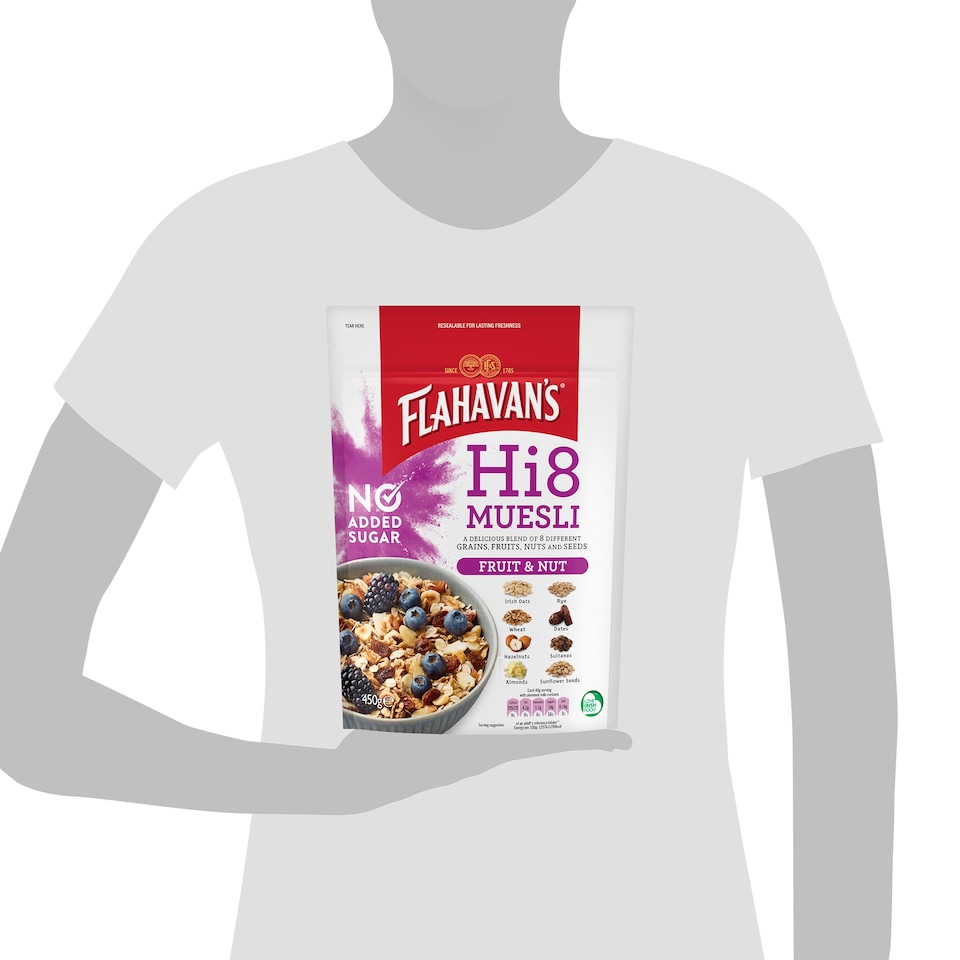 image 1 of Flahavan's Hi8 Muesli - Fruit & Nut 450g