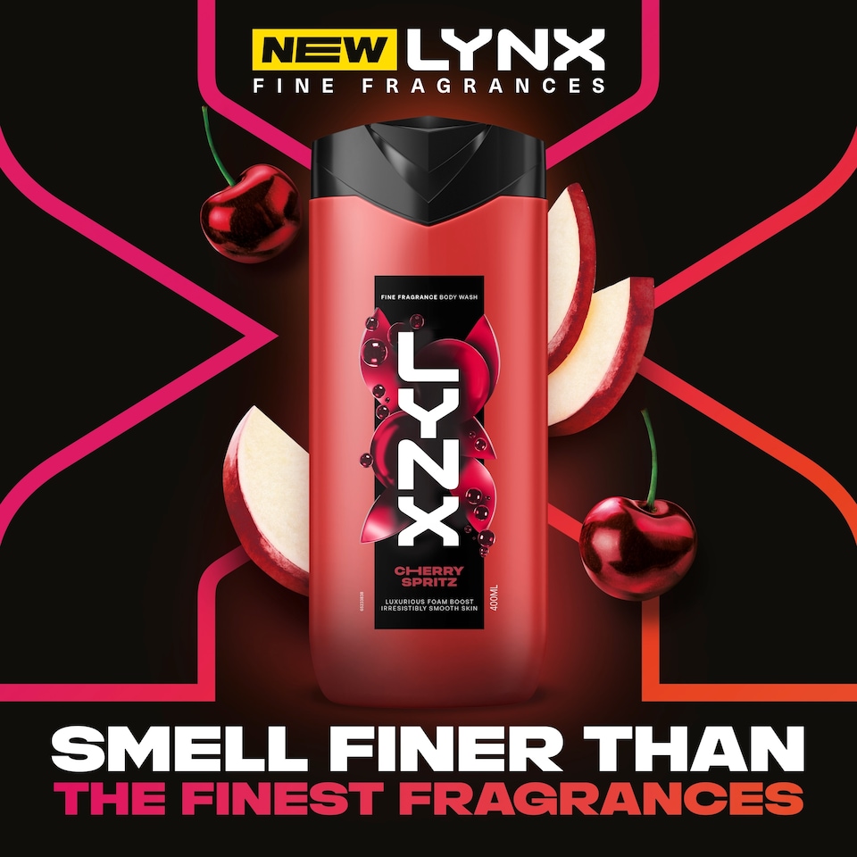 image 1 of Lynx Fine Fragrance Cherry Spritz Body Wash 400ml