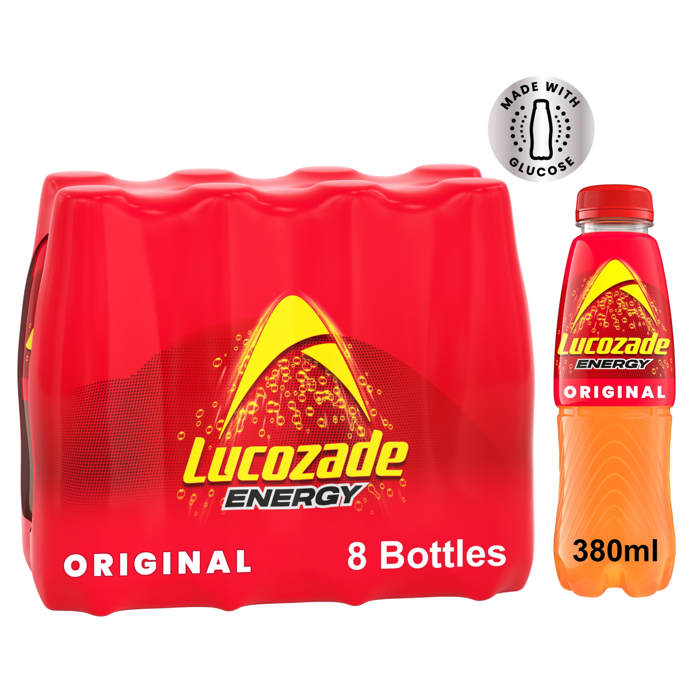 Lucozade Energy Drink Original 8 x 380ml