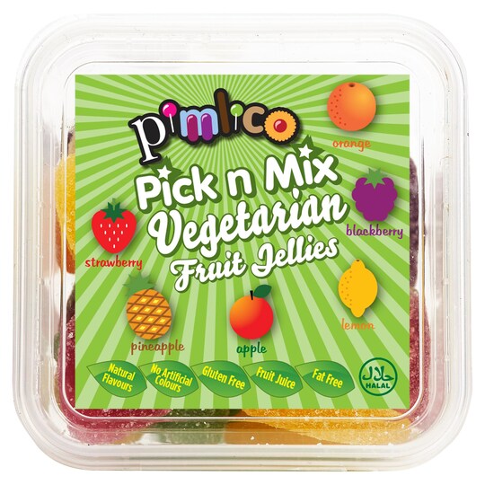 Pimlico Vegetarian Fruit Jellies Mini Mix 200G Tesco Groceries