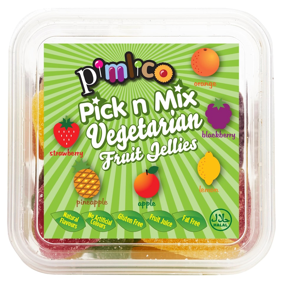 Pimlico Vegetarian Fruit Jellies Mini Mix 200G