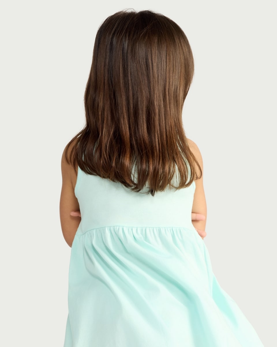 image 1 of F&F Girls 3-Pack Pure Cotton Shell Print Sleeveless Dresses in Multi
