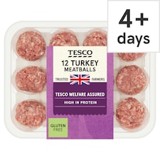Tesco British Turkey Meatballs 12 Pack 336g