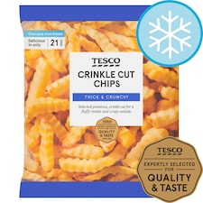 TESCO CRINKLE  CUT CHIPS  1.5KG 