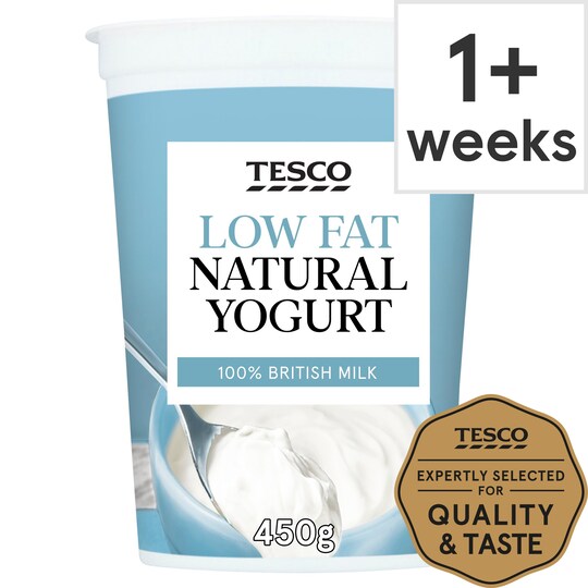 Tesco Low Fat Natural Yogurt 500G Tesco Groceries