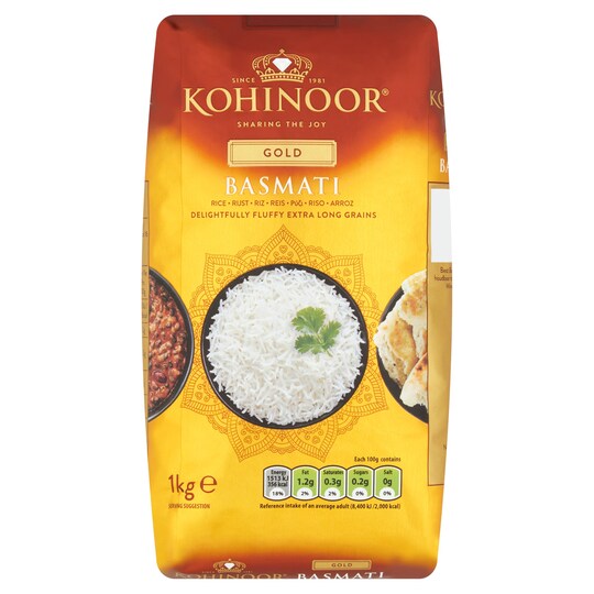 Kohinoor Gold Xl Basmati Rice 1Kg Tesco Groceries