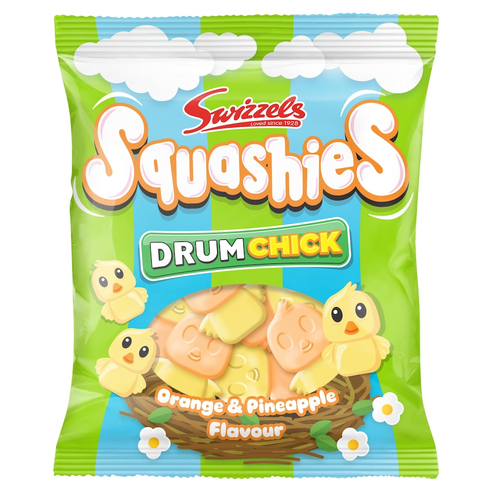 image 1 of Swizzels Squashies Orange & Pineapple Drumchick 120g