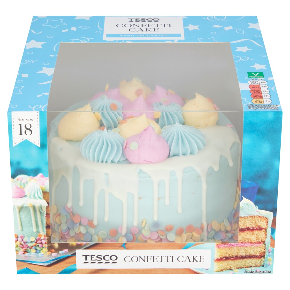 Tesco Confetti Cake
