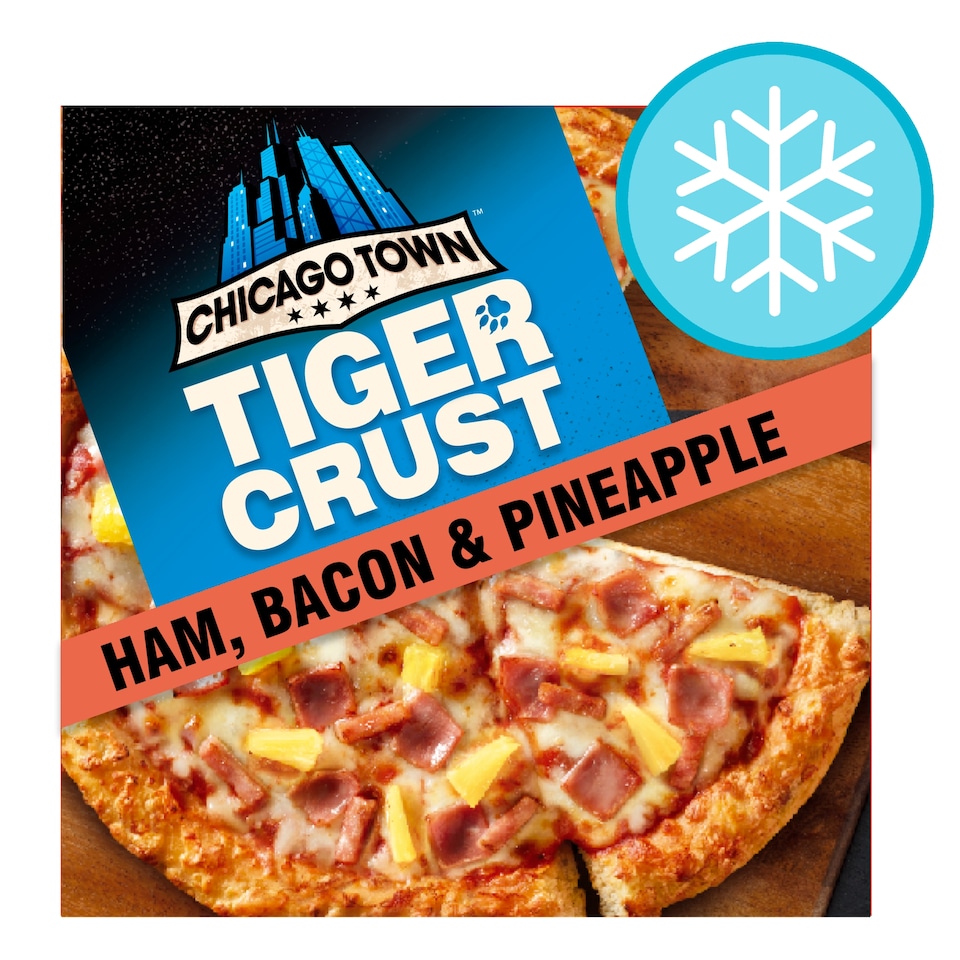 image 1 of Chicago Town Tiger Crust Pizza - Bacon, Ham & Pineapple 380g