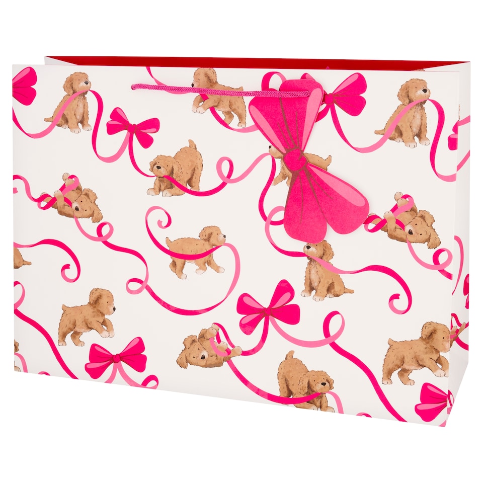 Tesco Valentines Curtis with Bow Gift Bag XL