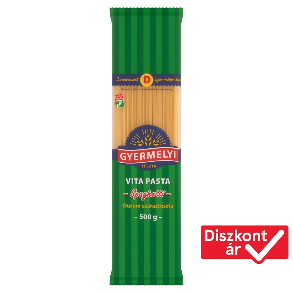 Gyermelyi Vita Pasta Spaghetti Durum Wheat Dry Pasta 500 g