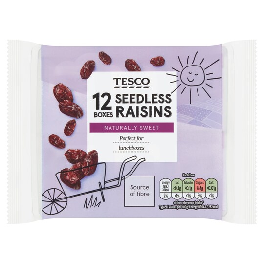 Tesco Seedless Raisins 12 Pack 168g Tesco Groceries