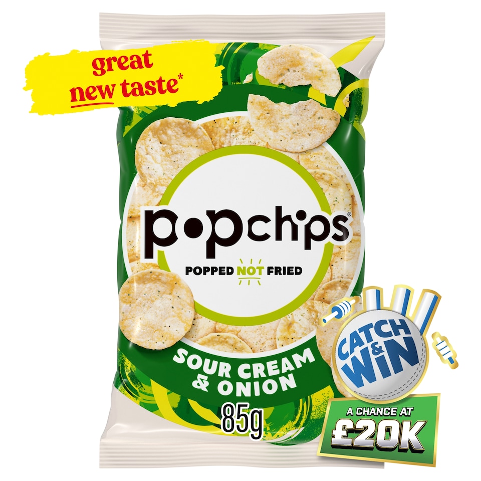 image 1 of Popchips Sour Cream & Onion Sharing Crisps 85g