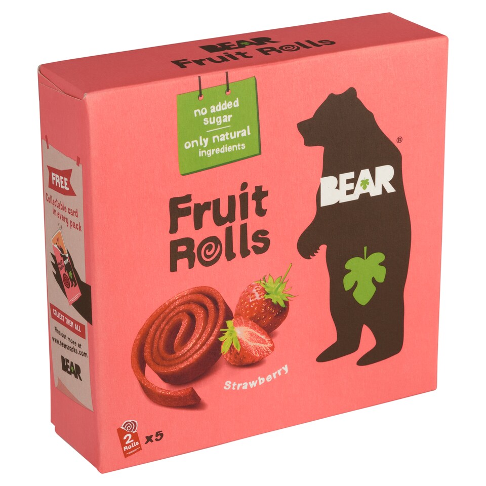 Obrázek 1 pro produkt BEAR Fruit Rolls jahoda ovocné rolované plátky 5 x 20g