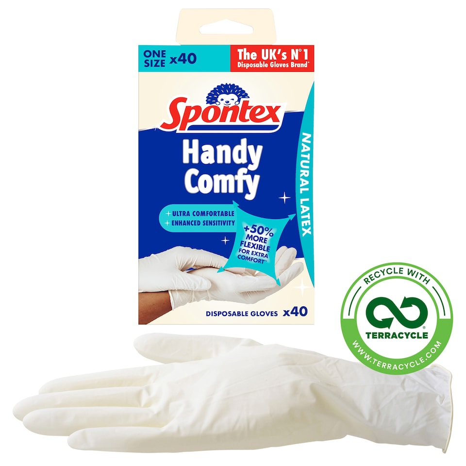 image 1 of Spontex Disposable Gloves 40 Pack