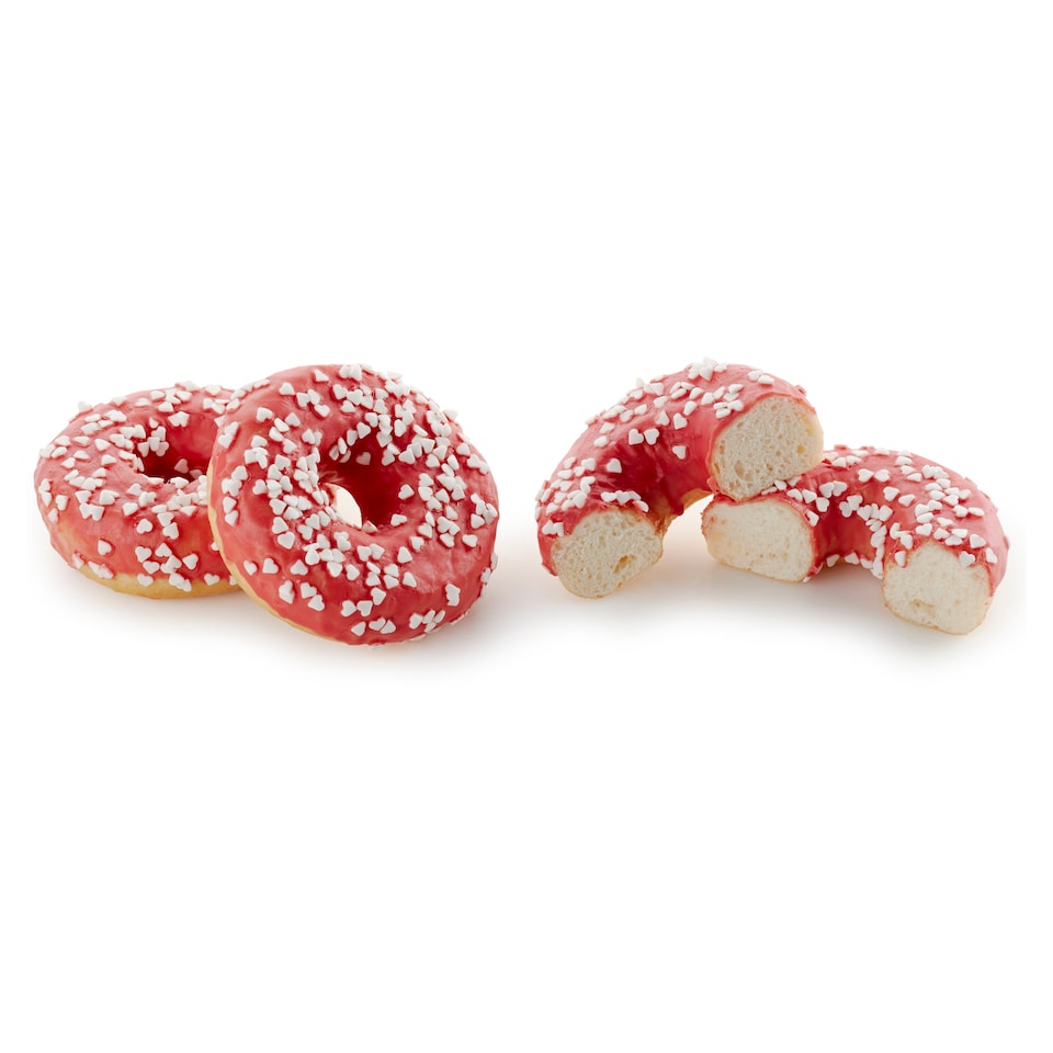 Donut červený se srdíčky 56g