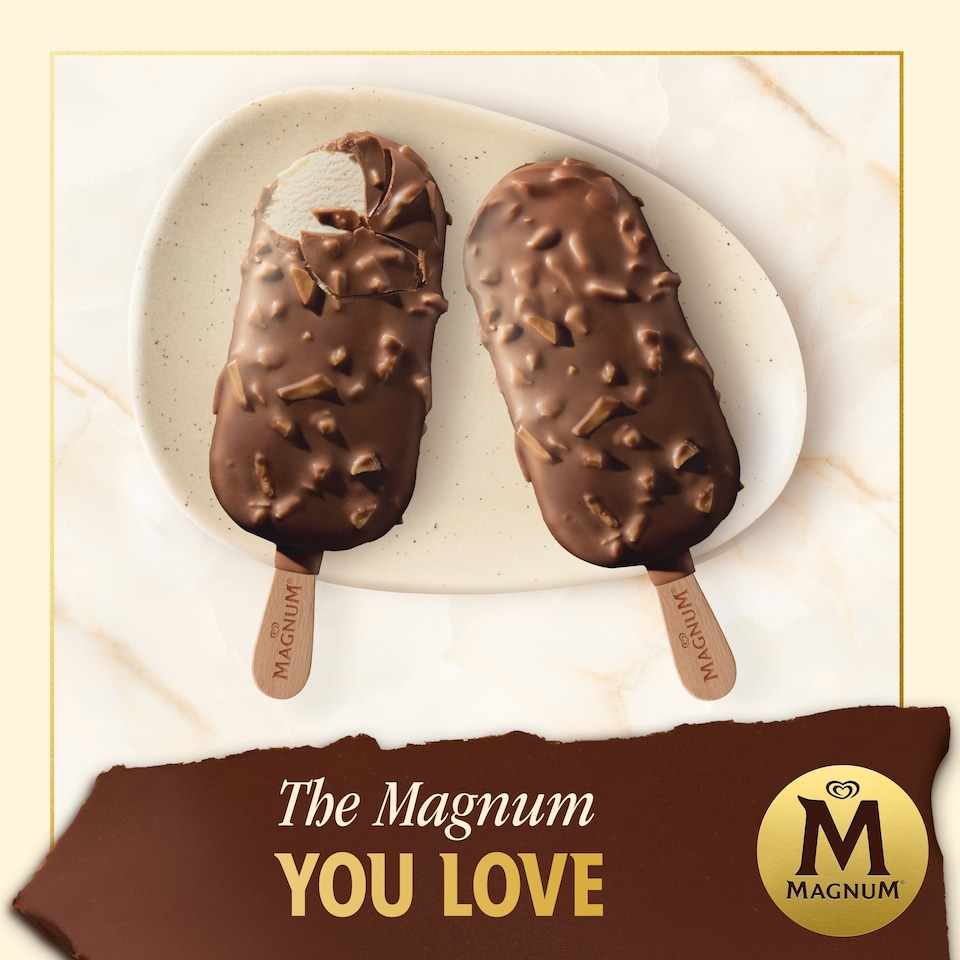 image 1 of Magnum Almond Ice Cream Sticks 3x100ml 
