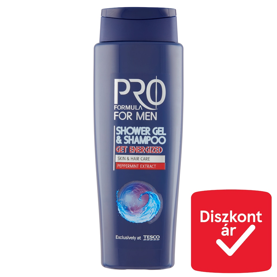 Tesco Pro Formula For Men Get Energized tusfürdő & sampon 400 ml