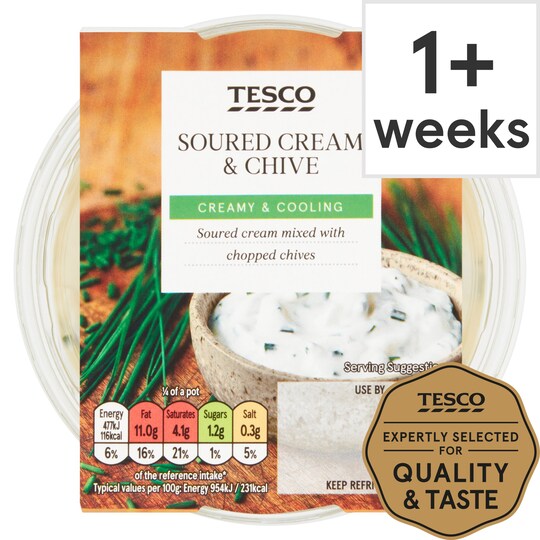 Tesco Sour Cream & Chive Dip 200G Tesco Groceries
