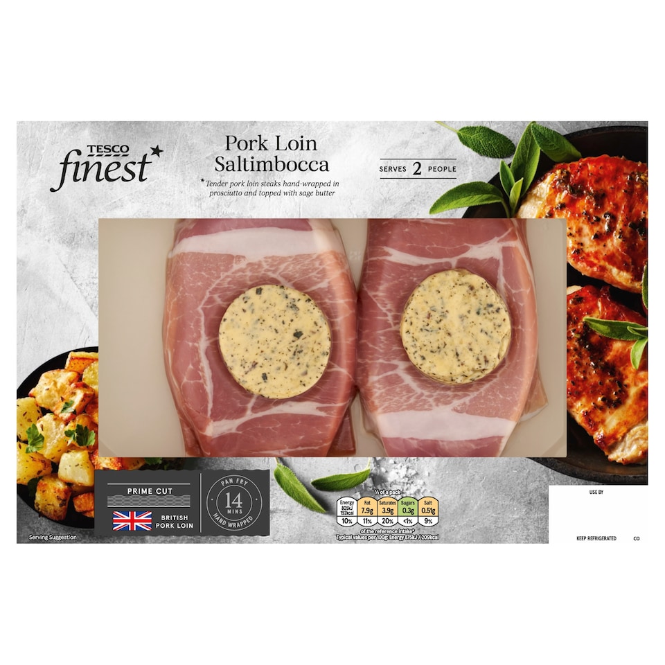 Tesco Finest Pork Loin Saltimbocca 305g