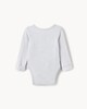 image 2 of F&F Baby 2-Pack Cotton Rich Teddy Wrap Bodysuits in White