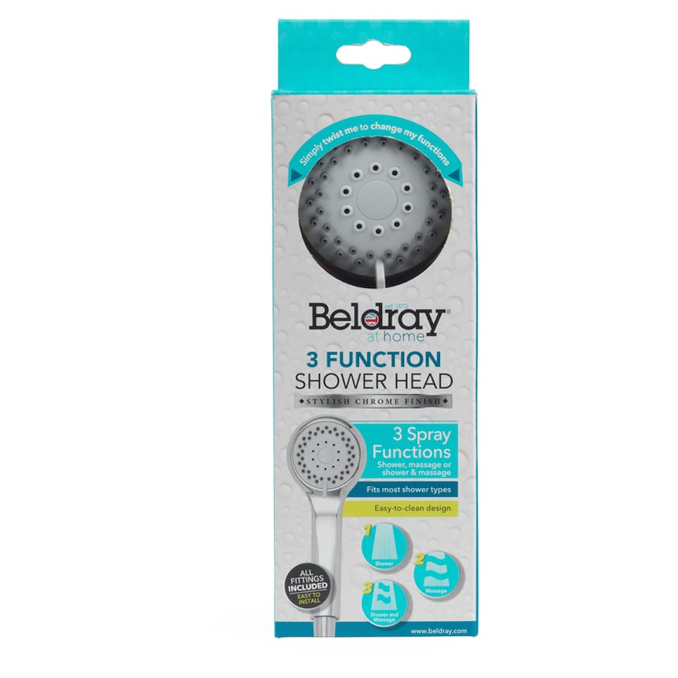 image 1 of Beldray 5 Function Shower Head Chrome