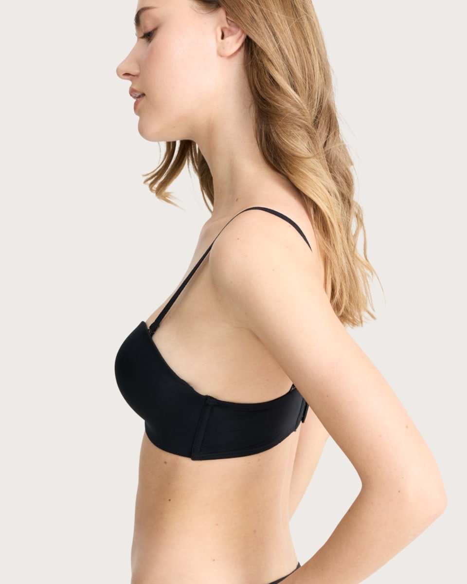 image 1 of F&F Contour Push Up Multiway Bra in Black
