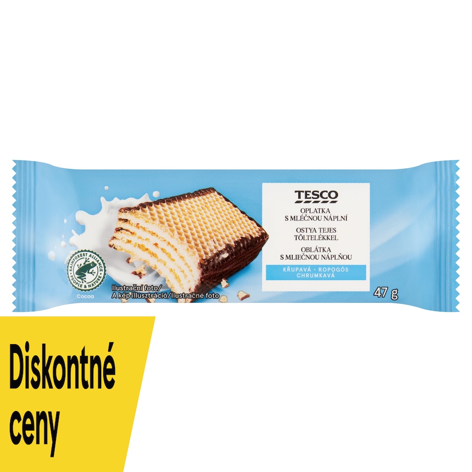 Tesco Wafer with Milk Filling 47 g