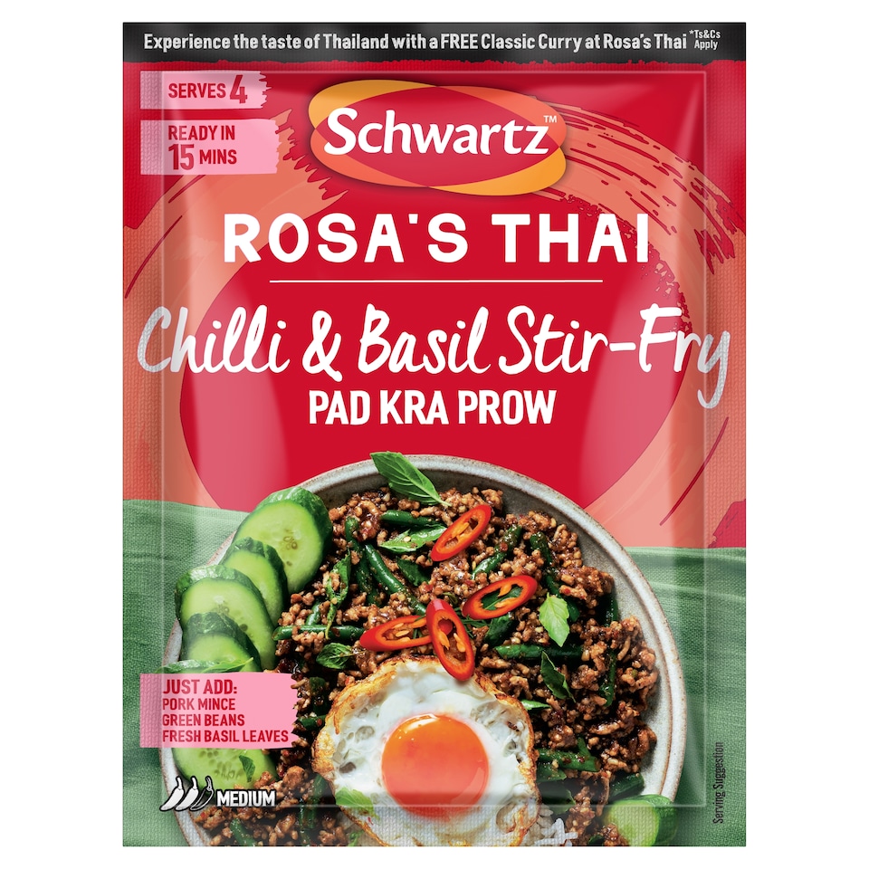 Schwartz Rosa's Thai Chilli & Basil Stir Fry Recipe Mix 30g