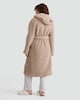 image 3 of F&F Fleece Textured Hooded Bear Ear Dressing Gown in Brown