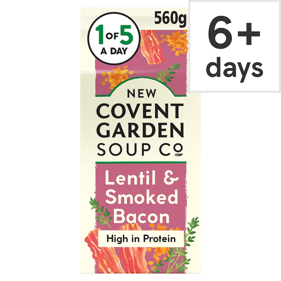 New Covent Garden Lentil & Smoked Bacon Soup 560G