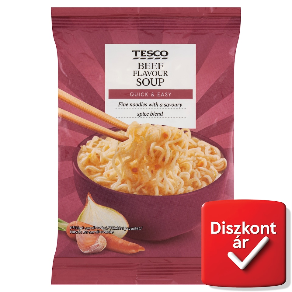 Tesco instant tésztaleves marhahús ízzel 61 g