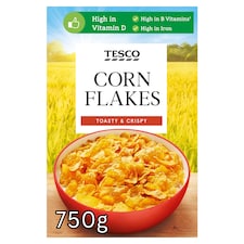 Tesco Corn Flakes Cereal 750G