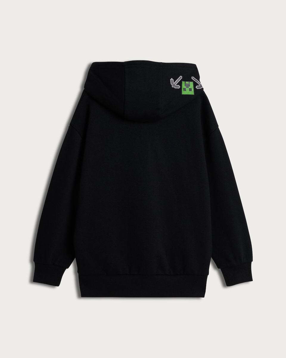 image 1 of Minecraft Creeper Cotton Rich Hoodie in Grey