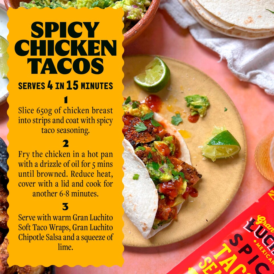 image 1 of Gran Luchito Smoky Chipotle & Herbs Spicy Taco Seasoning 28g