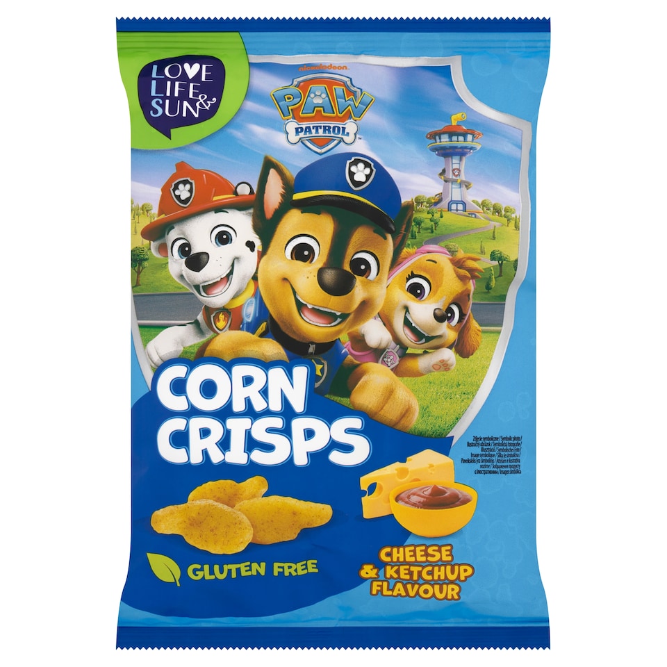 image 1 of Love Life & Sun Paw Patrol Corn Cripsps Cheese & Ketchup Flavour 50g
